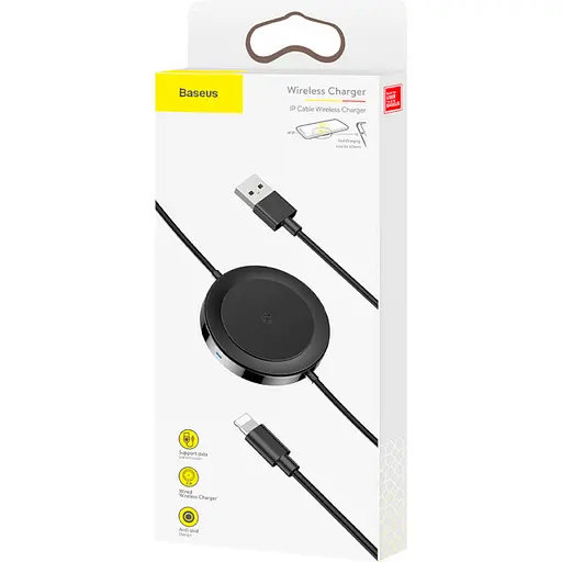 Беспроводное зарядное устройство для Baseus iP Cable Wireless Charger Black - фото 3