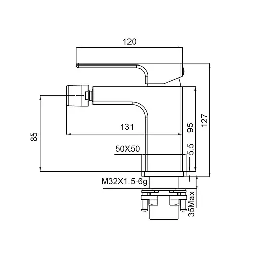Смеситель для биде Koer KB-20009-01 KR3504 Хром - фото 2