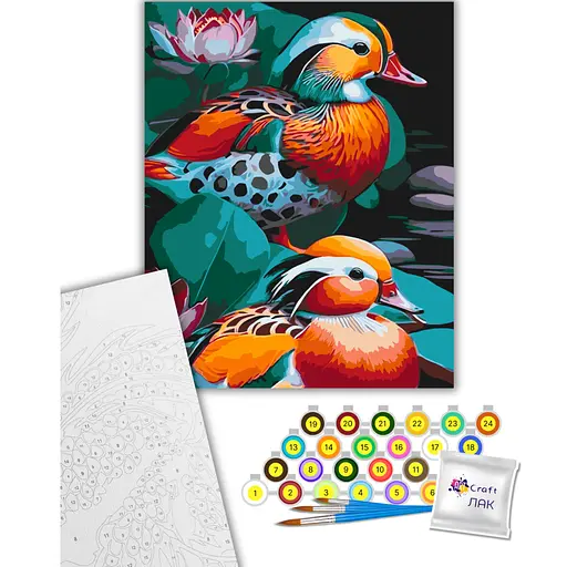 Набір для розпису Art Craft Качки мандаринки 40х50 см (11717-AC)