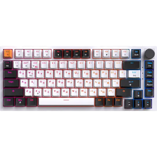 Клавіатура GamePro MK160W Red Hot-Swap RGB White