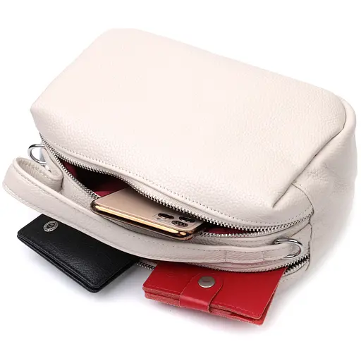 Женская прямоугольная сумка Vintage на два отделения из натуральной кожи 22х13х11 см sum0028994 - фото 8