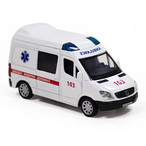Автомодель детская Скорая помощь MERCEDES-BENZ SPRINTER TechnoDrive 250295 инерционная - фото 3
