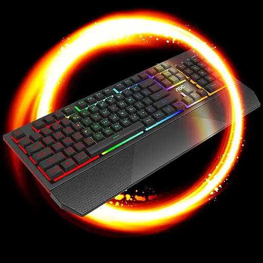 Клавиатура игровая мембранно-механическая AOC GK200 Gaming RGB радужная подсветка (GK200D32R) - фото 5