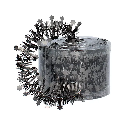 Мишура декоративная Chomik со графитовыми звездами 7 м (GIF3348)