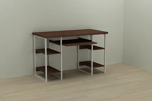 Компьютерный стол Ferrum-decor Тим 75x140x60 белый ДСП Венге 32мм (FRD-106108)