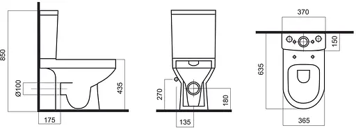 Унитаз-компакт AM.PM SPIRIT с сиденьем Soft Close (C708607SC) - фото 9