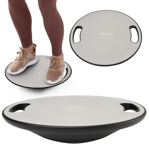 Балансировочная платформа Cornix круглая, пластиковая Grey/Black XR-0443 - фото 2