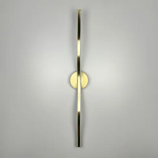 Латунне видовжене хвилеподібне бра 80 см 4000K Арт. WB 31/800 AB Line F - фото 5