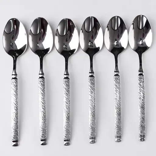 Набор столовых ложек Yiwu 6 штук из нержавеющей стали 21 см ложки кухонные приборы столовая сервировка посуда HP-16978-10 - фото 3