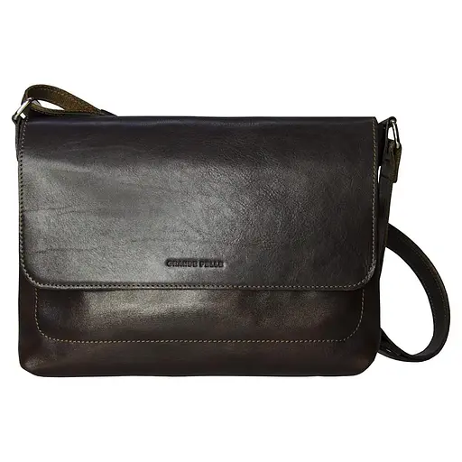 Кожаная мужская сумка через плечо GRANDE PELLE 32х24х6 см sum0025720 - фото 1