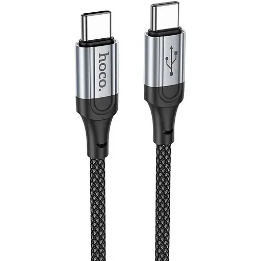 Кабель Hoco X102 Fresh 60W charging data cable Type-C to Type-C Чорний - фото 1