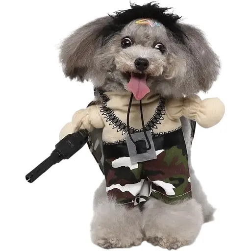 Костюм для тварин Ginger S Косплей Розбійник камуфляж Д-30 см ОГ-50 см ОШ-35 см