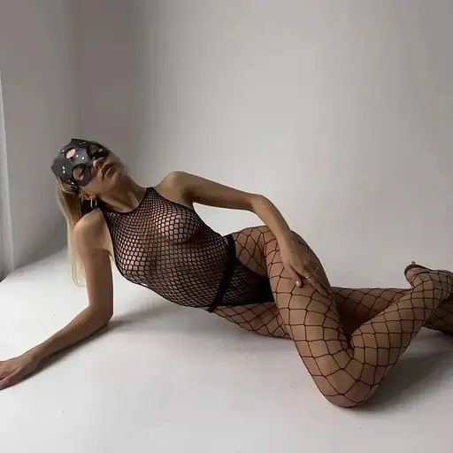 Бодістокінг, Боді сітка + колготки Еротична білизна комплект - фото 2