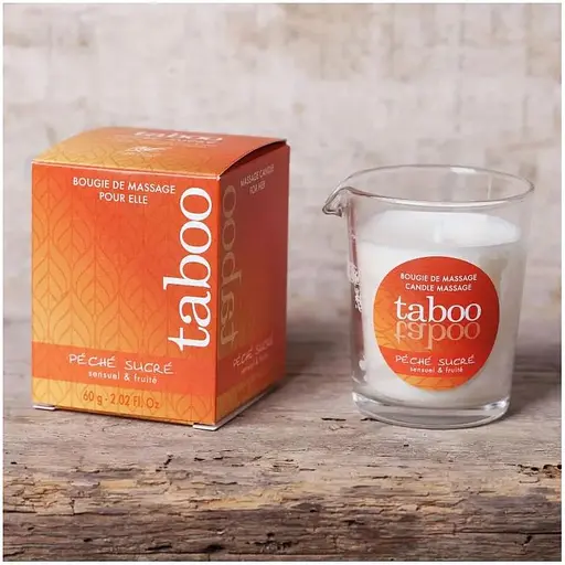 Масажна свічка Ruf Taboo Peche Sucre персик, 60 мл - фото 3