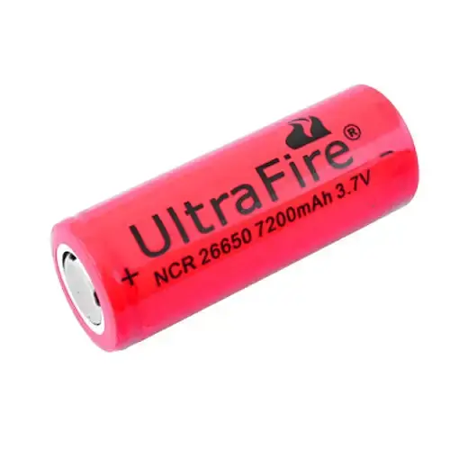 Аккумулятор Ultra Fire 26650 7200mAh 3.7В (Красный)