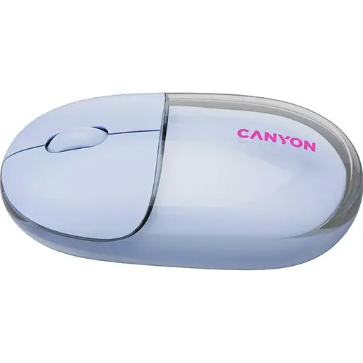 Миша Canyon OnClick 24 BT/ Wireless Transparent/Blue (CNS-CMSW24BL) - фото 8