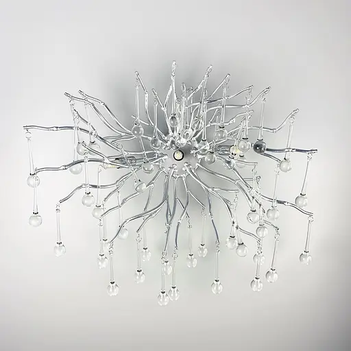 Витончене бра в хромі Line F W 115B/3 CH+CL - фото 1