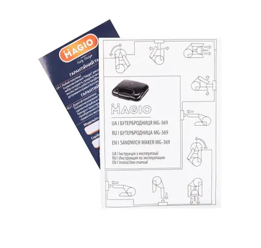 Сэндвичница Magio MG-369 с антипригарным покрытием черный 680 Вт - фото 4