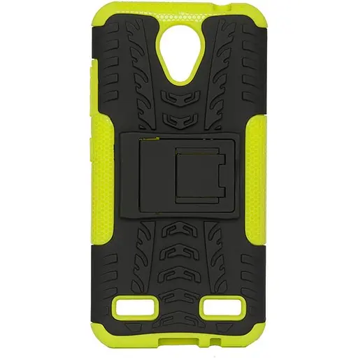 Броньований протиударний чохол бампер Florence ZTE Blade A520 чорно-зелений - фото 1