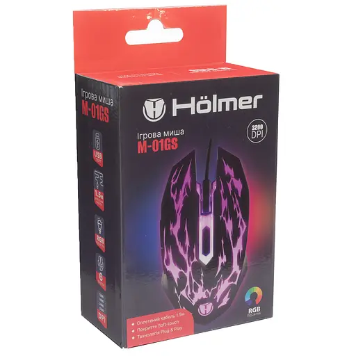 Мышь Hölmer игровая проводная (M-01GS) - фото 19