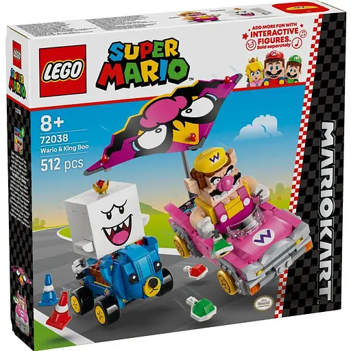 Конструктор LEGO Super Mario Mario Kart  Wario та King Boo 512 деталей (72038) - фото 1