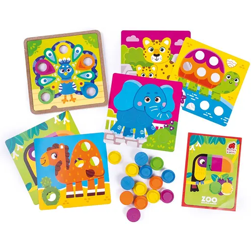 Дерев'яна мозаїка Roter Kafer Wooden mosaic with base. Zoo (RW4221) - фото 3