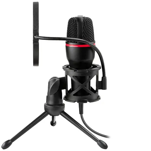 Микрофон стримовый игровой Defender Forte GMC 300 USB кабель 1.5м + подсветка (Черный) - фото 5