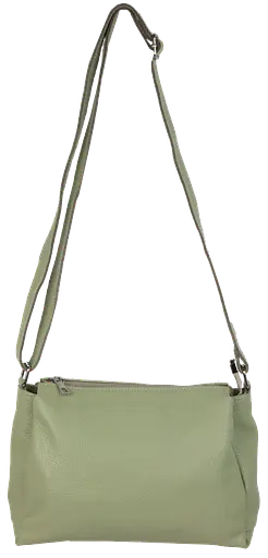 Женская кожаная сумка через плечо Borsacomoda салатовая sum0028727 - фото 2