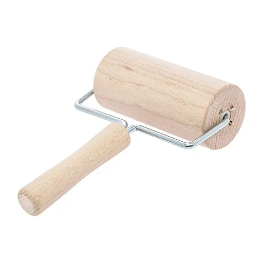 Валик ролик дерев'яний для розкочування тіста 19 см, Woodly Коричневий 86357 - фото 2