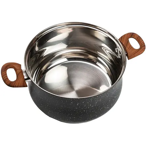 Набір посуду Haus Roland з антипригарним покриттям 10 предметів чорний HP33530B  - фото 3