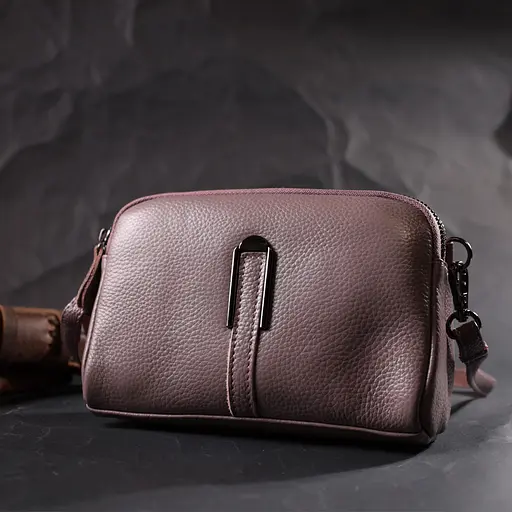 Сумка женская Vintage на два отделения из натуральной кожи 19х12.5х6.5 см sum0029051 - фото 9