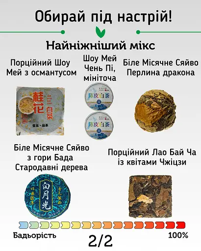 Набір білих чаїв White Mix Найніжніший - 1 шт - фото 3