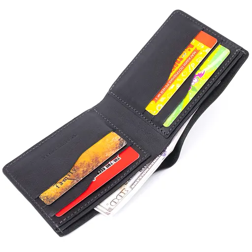 Мужской кожаный кошелек Grande Pelle 11.5х9х0.7 см acs0015933 - фото 3