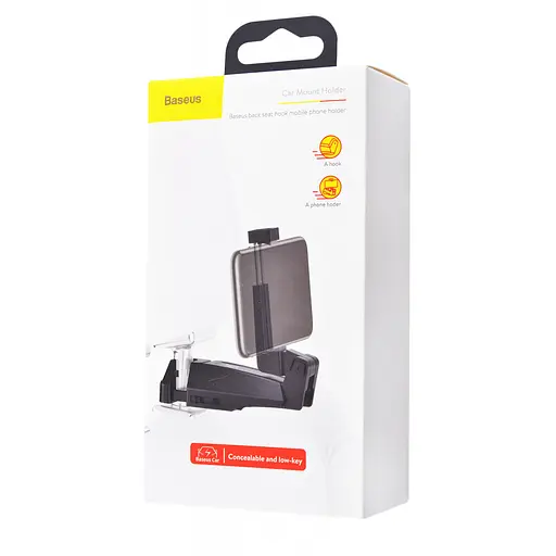 Автотримач Baseus Backseat Vehicle Phone Hook, + гачок-вішалка (SUHZ-A01) black - фото 5