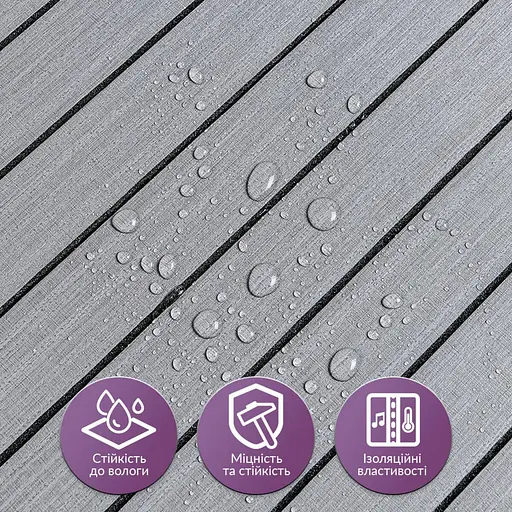 Покрытие виниловое самоклеющееся 3D рейки 600х600х2,8мм Тик седой SW-00002206 - фото 4