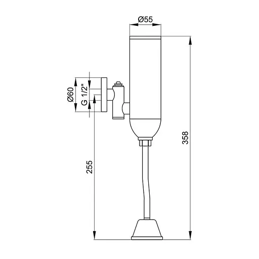 Кран для писсуара сенсорный Lidz (CRM) 90 00 082 00 - фото 2