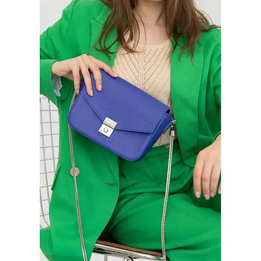 Жіноча шкіряна сумочка Yoko фіолетовий флотар - фото 1