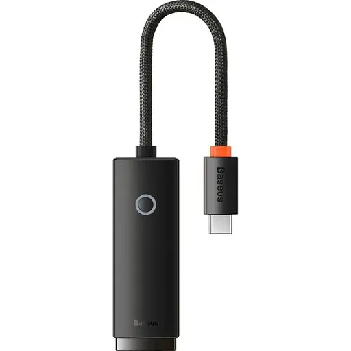 USB-хаб Baseus Lite Series USB-C - RJ45 LAN Adapter 0.22 м Black (WKQX000301) [111356]