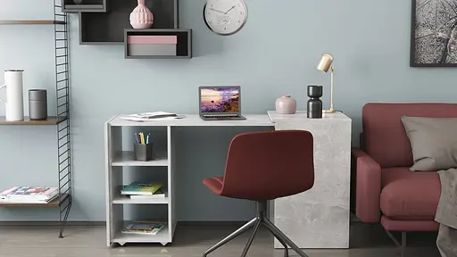 Стол-тумба трансформер Смарт 1/2 Ferrum-decor 750x1450x600 ДСП Бетон 16 мм (FRD-105080) - фото 9