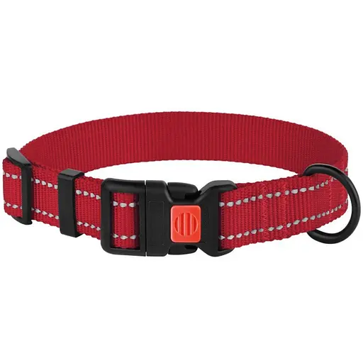 Нашийник для собак Barksi Active світловідбивний пластиковий фастекс 35-53х2.5 см червоний - фото 1