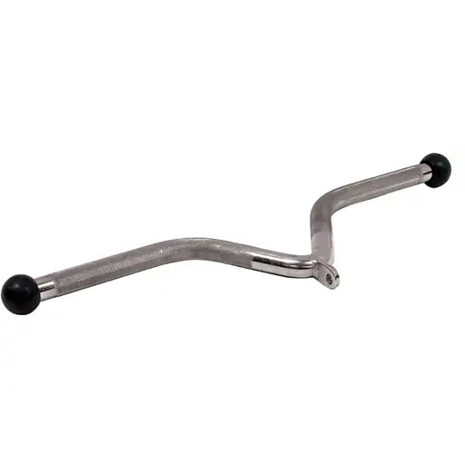 Ручка для верхньої тяги York Fitness V-подібна багатофункціональна з гумовими наконечниками, хром