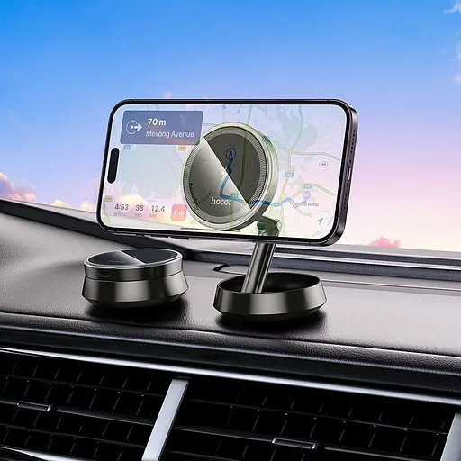 Автодержатель с беспроводной зарядкой Hoco HW33 Black (647946) [151328] - фото 9