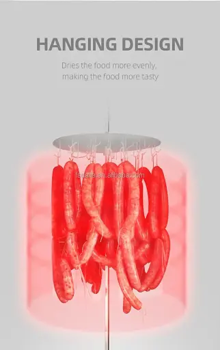 Комерційний роторний дегідратор для ковбасних виробів м'яса риби Food Dehydrator LT- 015 58 крюків - фото 3