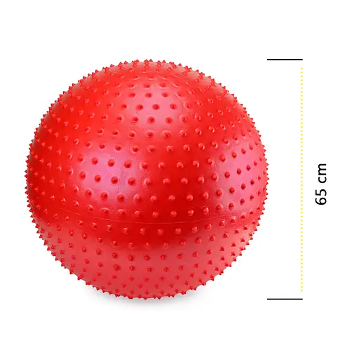 Мяч для фитнеса (фитбол) Cornix 65 см массажный Anti-Burst Red XR-0486 - фото 6