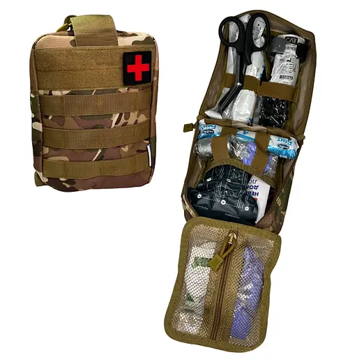 Индивидуальная аптечка первой помощи IFAK Individual Kit (с турникетом CAT 7) камуфляж - фото 1