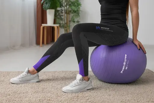 М'яч для фітнесу (фітбол) Power System PS-4018 Ø85 cm PRO Gymball Purple (PS-4018_85cm_Purple) - фото 6