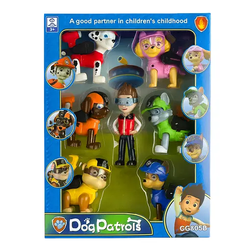 Набор игровых фигурок Щенячий патруль 7 шт. с рюкзаками-трансформерами (6077)