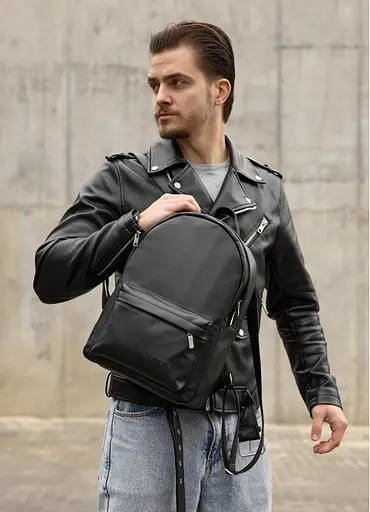 Чоловічий рюкзак Sambag Brix Classic чорний 35 х 25 х 12 см (14511001m) - фото 4