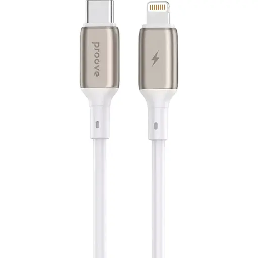 Кабель Proove Flex Metal USB-C to Lightning 27W 1m White (CCFM27002102) [130344]