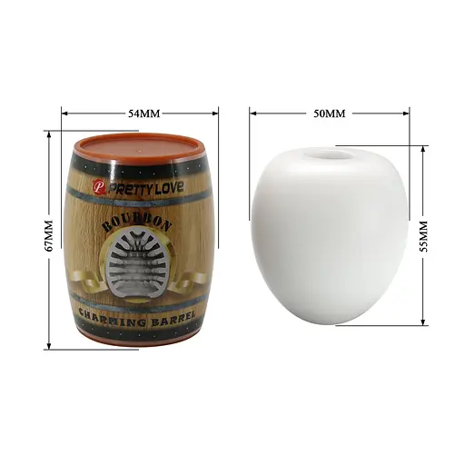 Мастурбатор яйце Pretty Love Bourbon Charming Barrel білий - фото 4